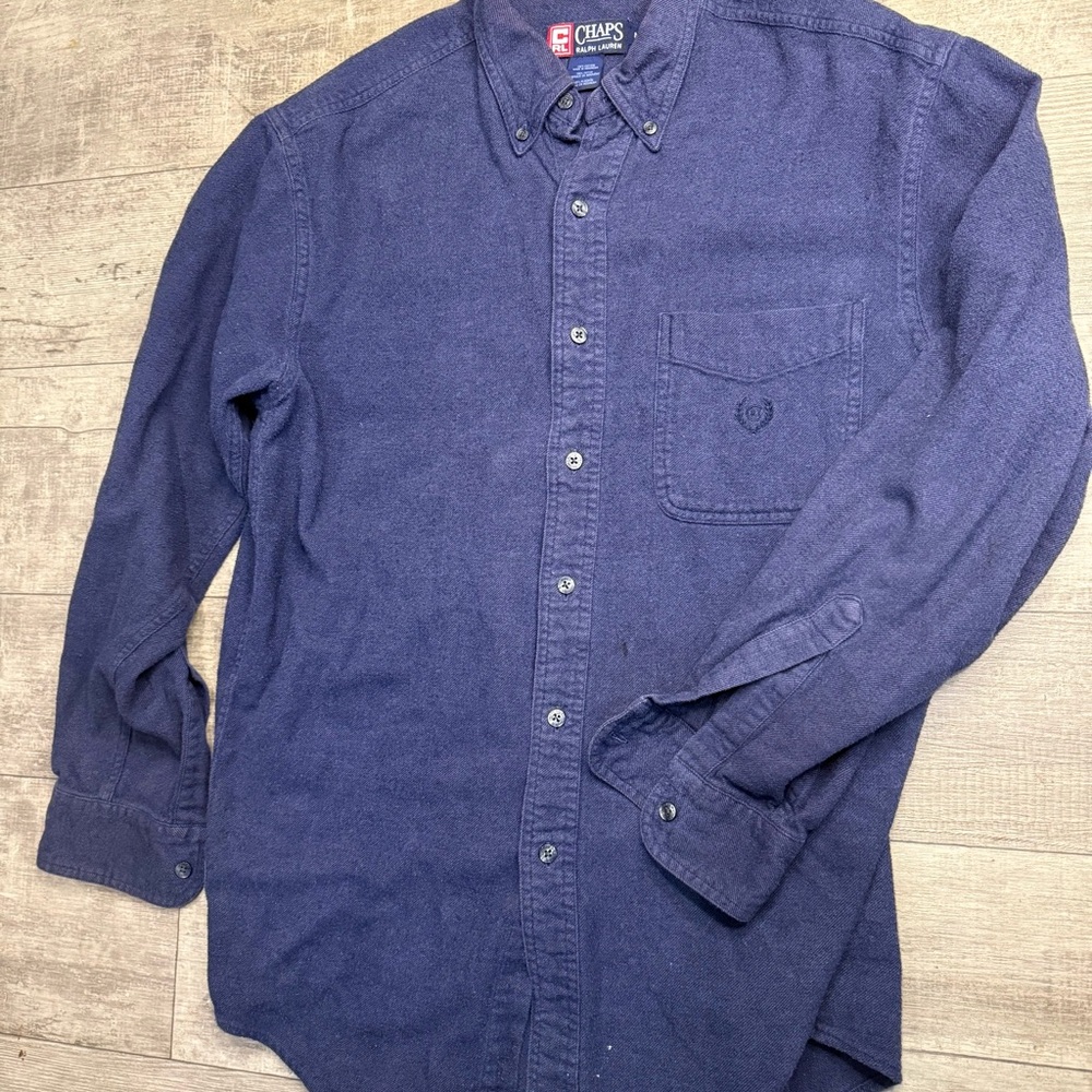 Chaps Men's Navy Casual Button-Down Shirt